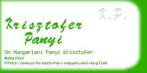 krisztofer panyi business card